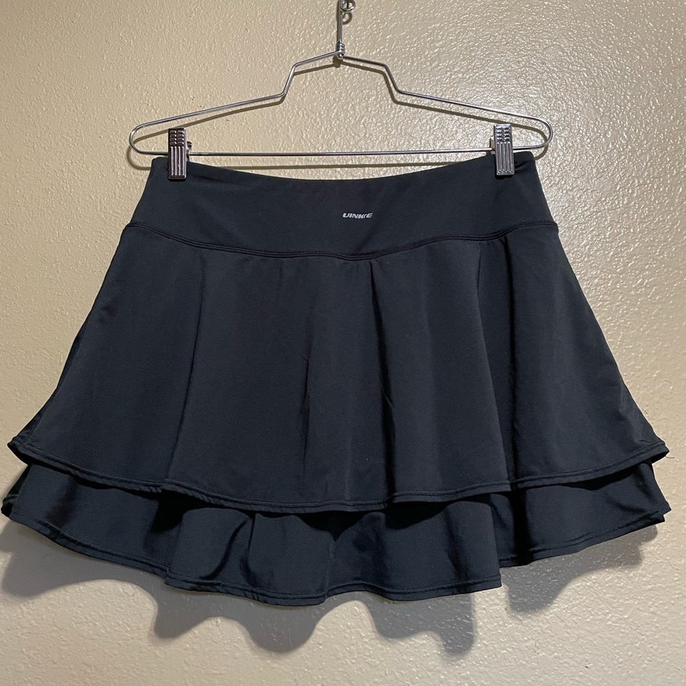 Unik Black Layered Skater Tennis Skirt